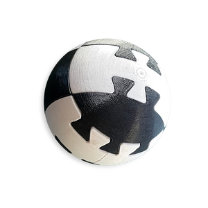 Puzzle esférico 3D SKV mini de 5 cm en blanco + negro, sin fondo