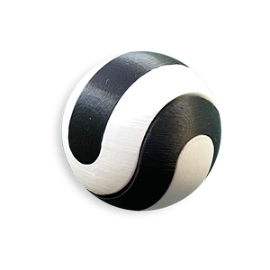 Puzzle esférico 3D BEN mini de 5 cm en blanco + negro, sin fondo