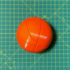 Puzzle esférico 3D BKT de 7,5 cm en naranja flúor, armado