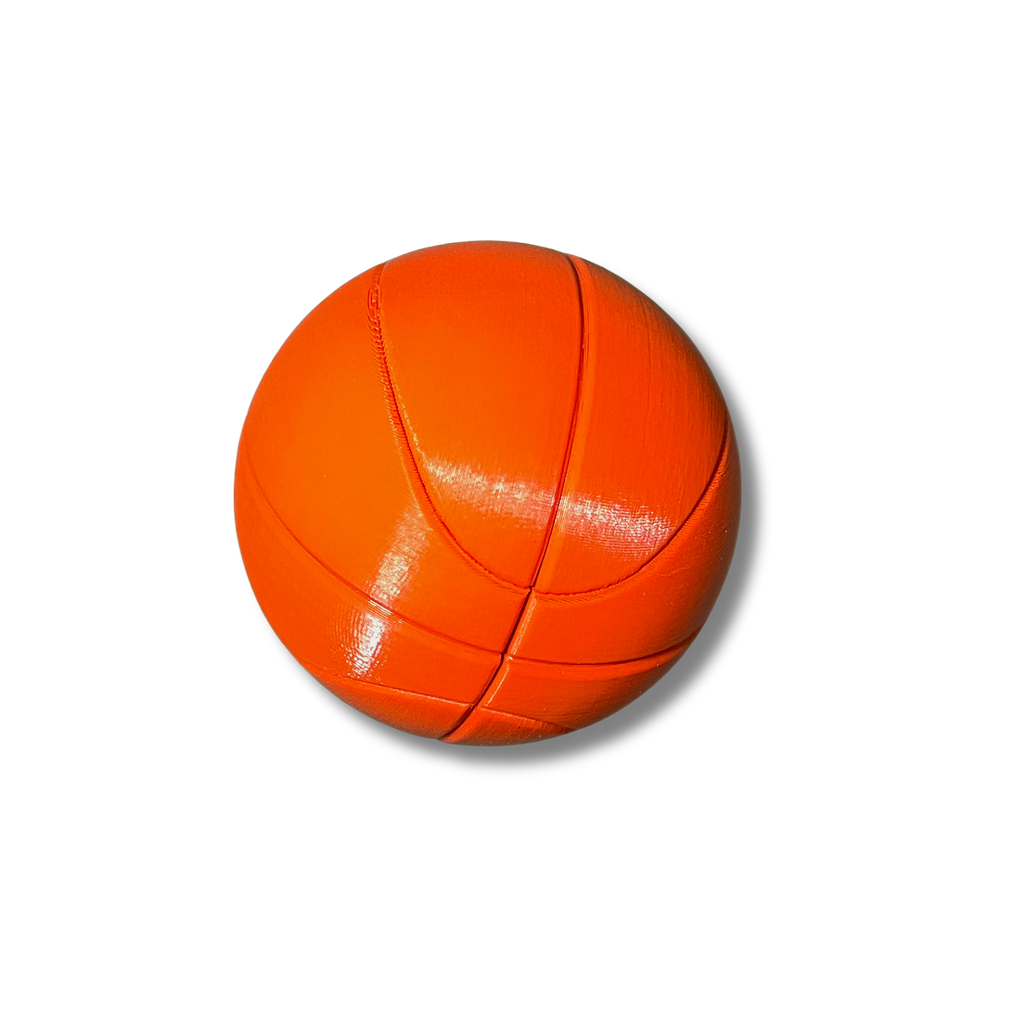 Puzzle esférico 3D BKT de 7,5 cm en naranja flúor, sin fondo