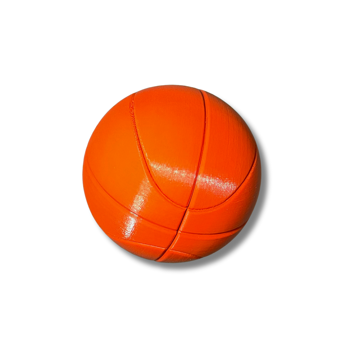 Puzzle esférico 3D BKT de 7,5 cm en naranja flúor, sin fondo