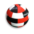 Puzzle esférico 3D GEO de 7,5 cm en blanco + rojo + negro, sin fondo