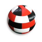 Puzzle esférico 3D GEO de 7,5 cm en blanco + rojo + negro, sin fondo