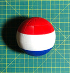 Puzzle esférico 3D GES de 7,5 cm en blanco + rojo + azul, armado