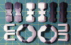 Puzzle esférico 3D IFA de 7,5 cm en blanco + negro, con las piezas sueltas