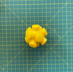 Puzzle esférico 3D KNM de 5 cm en amarillo, armado