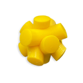 Puzzle esférico 3D KNM de 5 cm en amarillo, sin fondo
