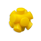 Puzzle esférico 3D KNM de 5 cm en amarillo, sin fondo