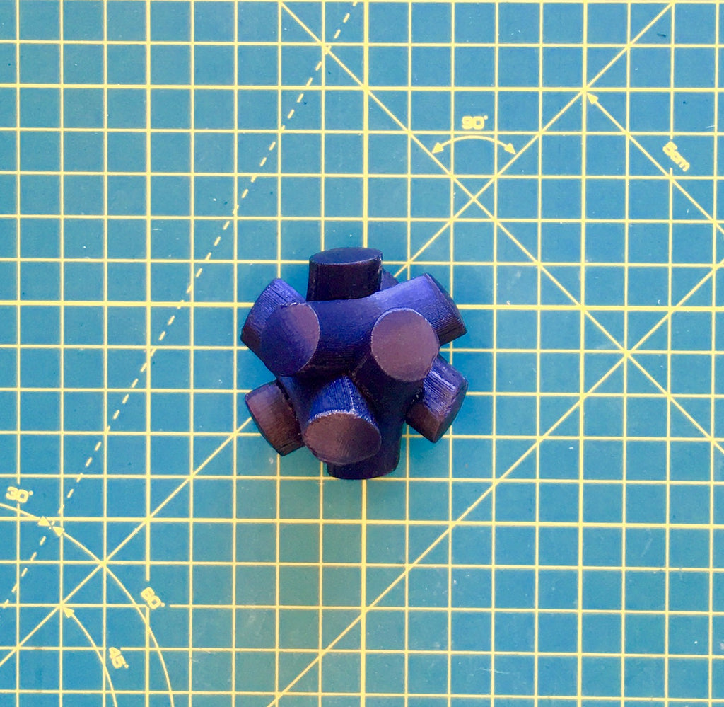 Puzzle esférico 3D KNM de 5 cm en negro, armado