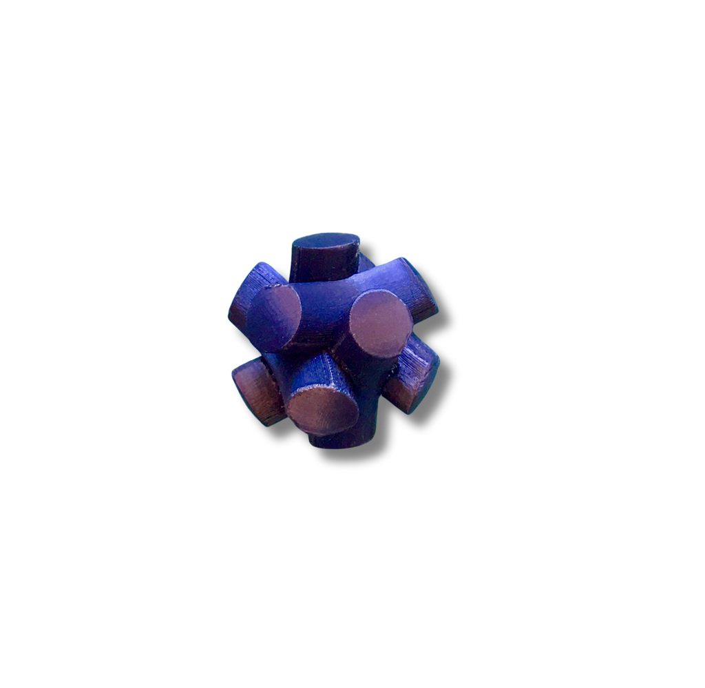 Puzzle esférico 3D KNM de 5 cm en negro, sin fondo