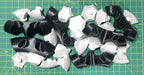 Puzzle esférico 3D KNT de 7,5 cm en blanco + negro, con las piezas sueltas