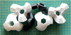 Puzzle esférico 3D LKY de 7,5 cm en blanco + negro, con las piezas sueltas