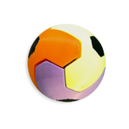 Puzzle esférico 3D LKY mini de 5 cm en naranja + amarillo flúor + violeta + negro + blanco, sin fondo