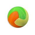 Puzzle esférico 3D LUK de 5 cm en naranja + amarillo flúor + verde + violeta + gris oscuro, sin fondo