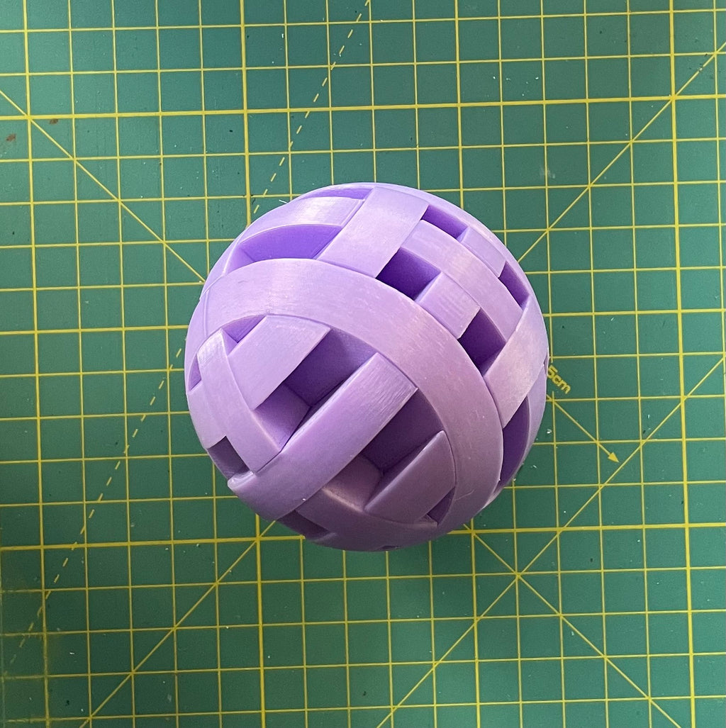 Puzzle esférico 3D ORT de 7,5 cm en violeta, armado
