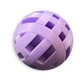 Puzzle esférico 3D ORT de 7,5 cm en violeta, sin fondo