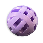 Puzzle esférico 3D ORT de 7,5 cm en violeta, sin fondo
