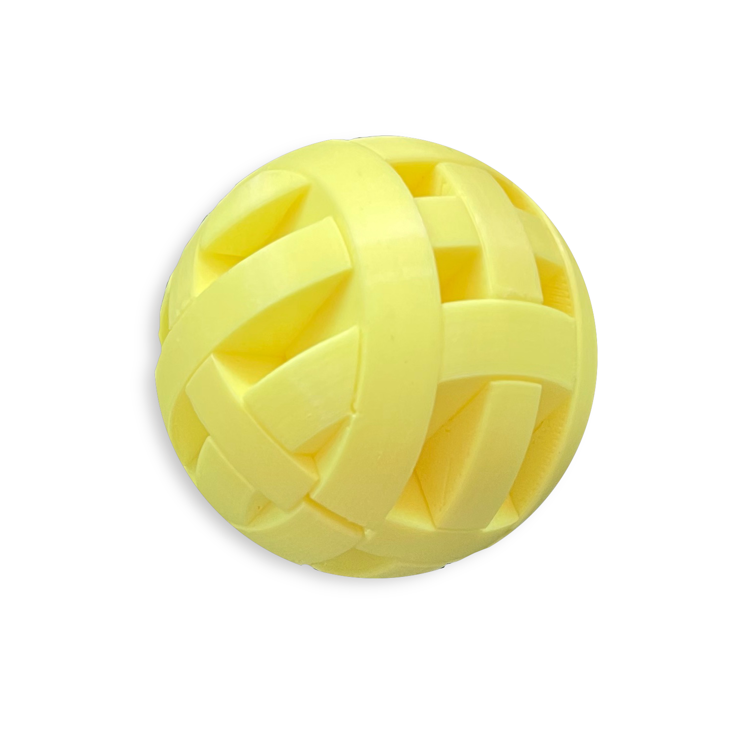 Puzzle esférico 3D ORT mini de 5 cm en amarillo flúor, sin fondo