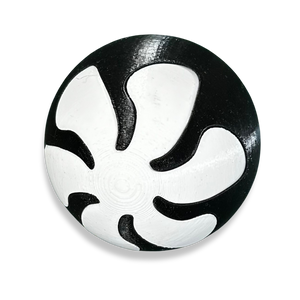 Puzzle esférico 3D PSI de 7,5 cm en blanco + negro, sin fondo