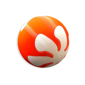Puzzle esférico 3D PSI mini de 5 cm en blanco + naranja fluor, sin fondo