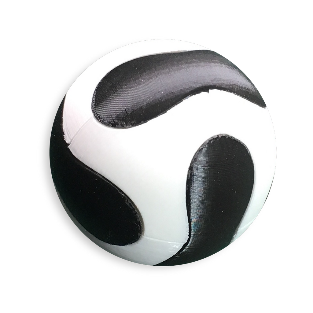 Puzzle esférico 3D TMG de 7,5 cm en blanco + negro, sin fondo