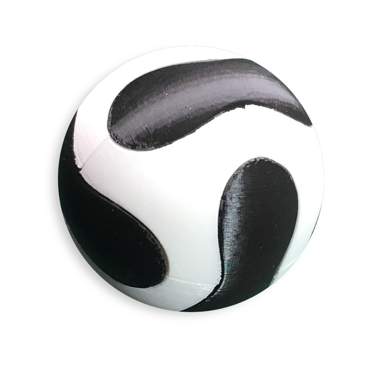 Puzzle esférico 3D TMG de 7,5 cm en blanco + negro, sin fondo