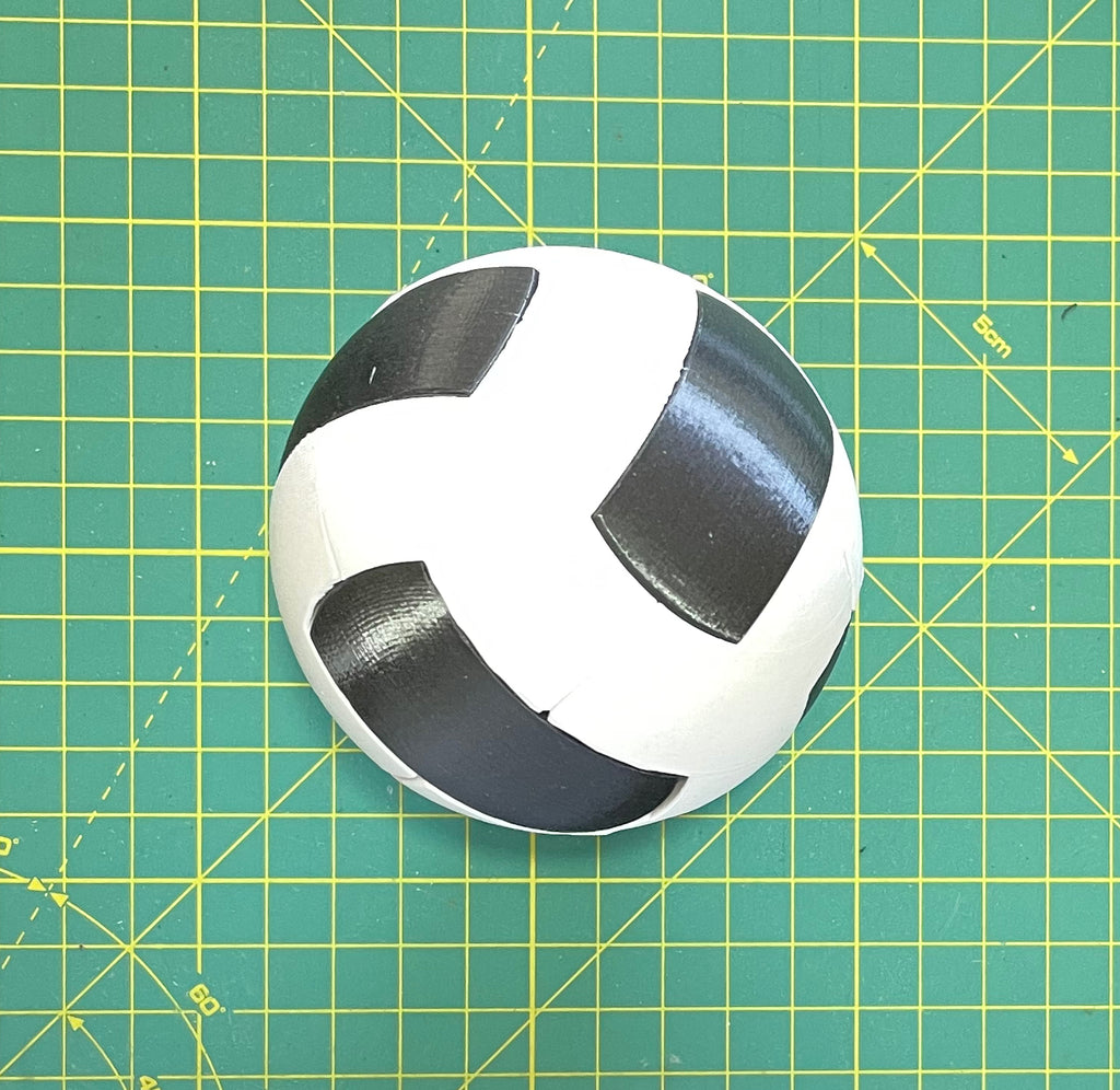 Puzzle esférico 3D TRQ de 7,5 cm en blanco + negro, armado