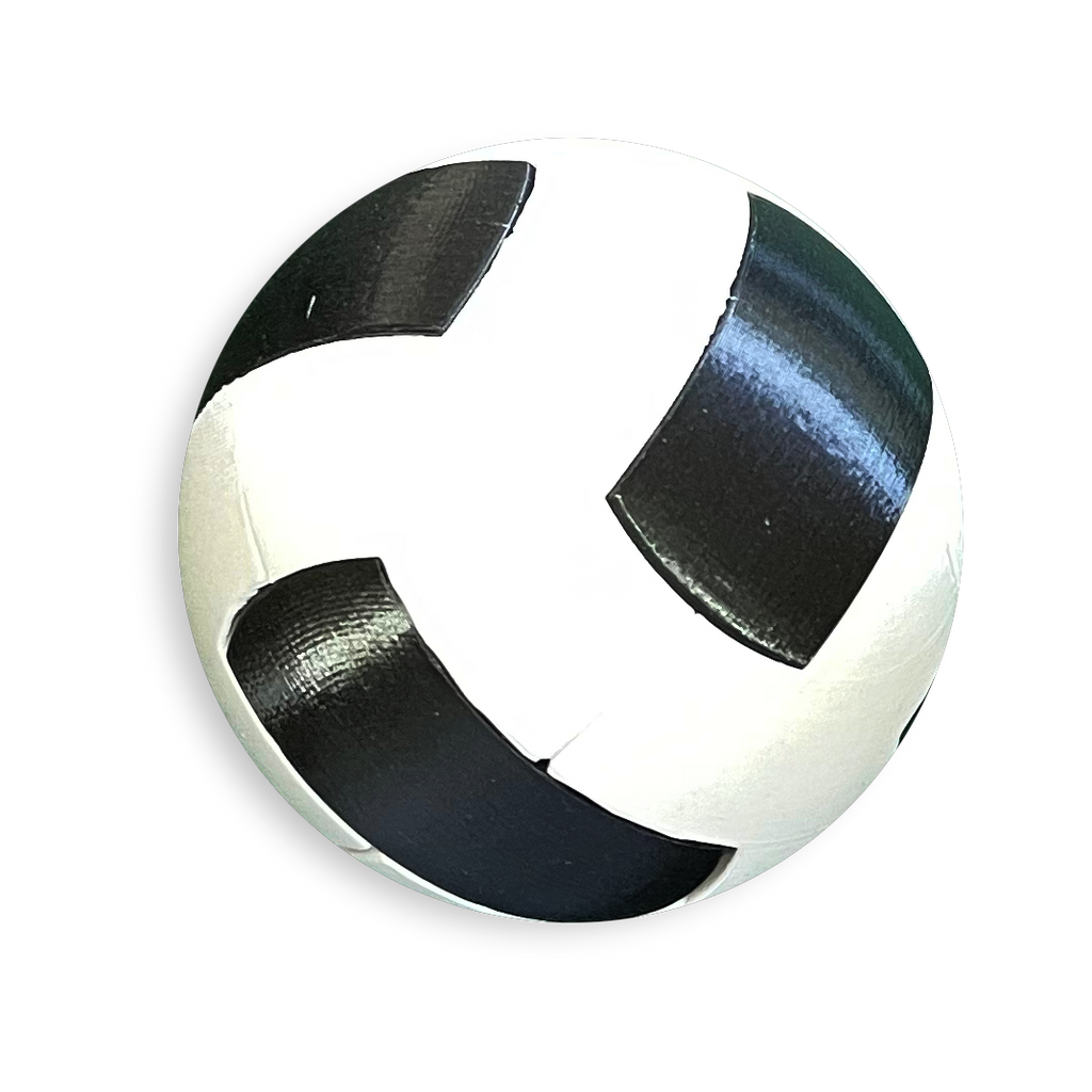 Puzzle esférico 3D TRQ de 7,5 cm en blanco + negro, sin fondo